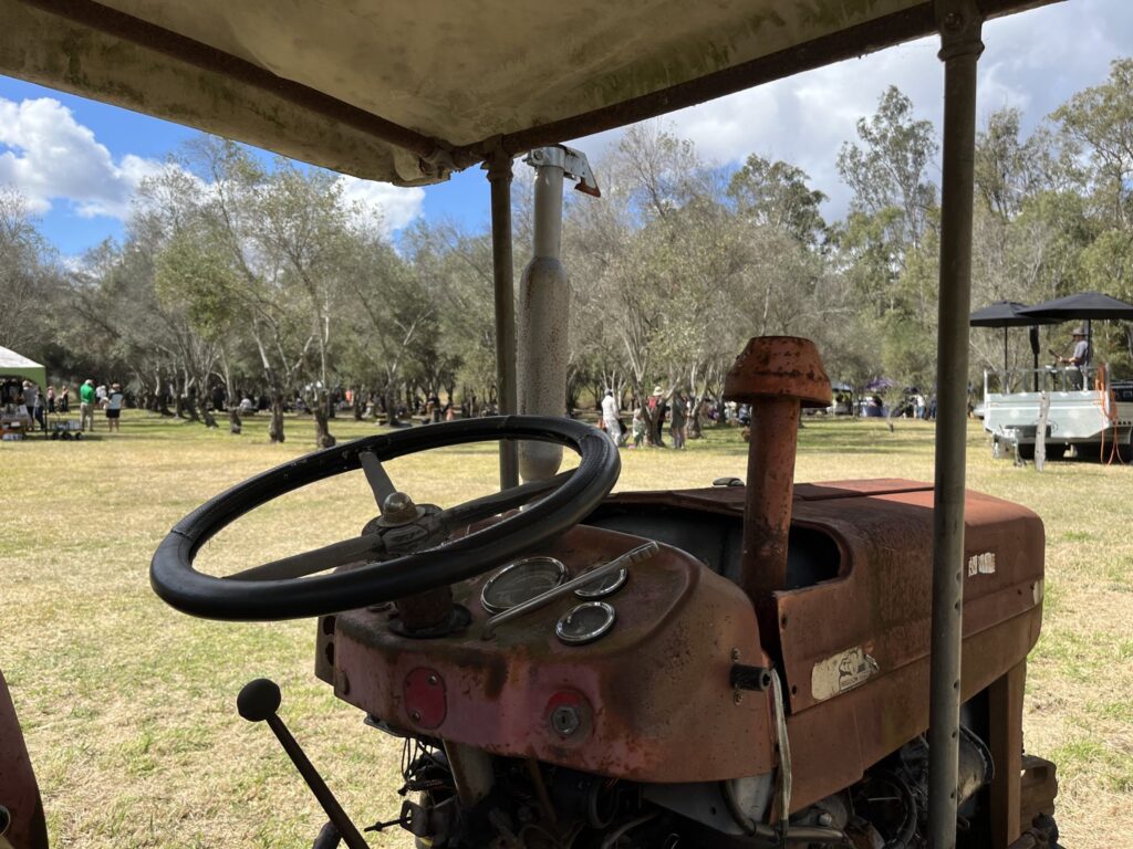 Inside front of Massey Ferguson Tractor