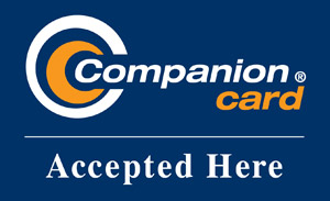 Companion Card Accepted Here