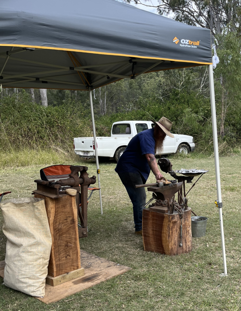 Blacksmith at forge