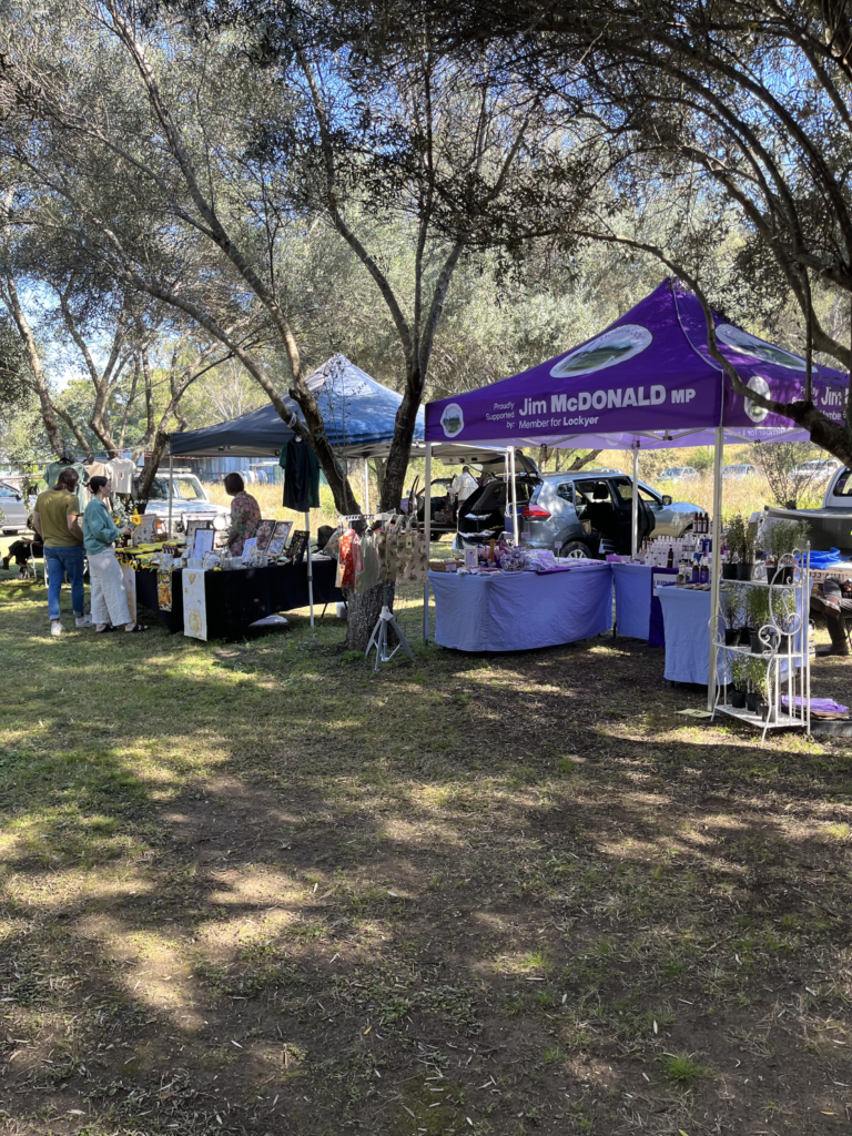 Honey and lavender market stalls